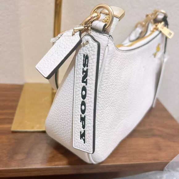 NWT Coach X Peanuts Teri Shoulder Bag With Snoopy - Picture 4 of 7